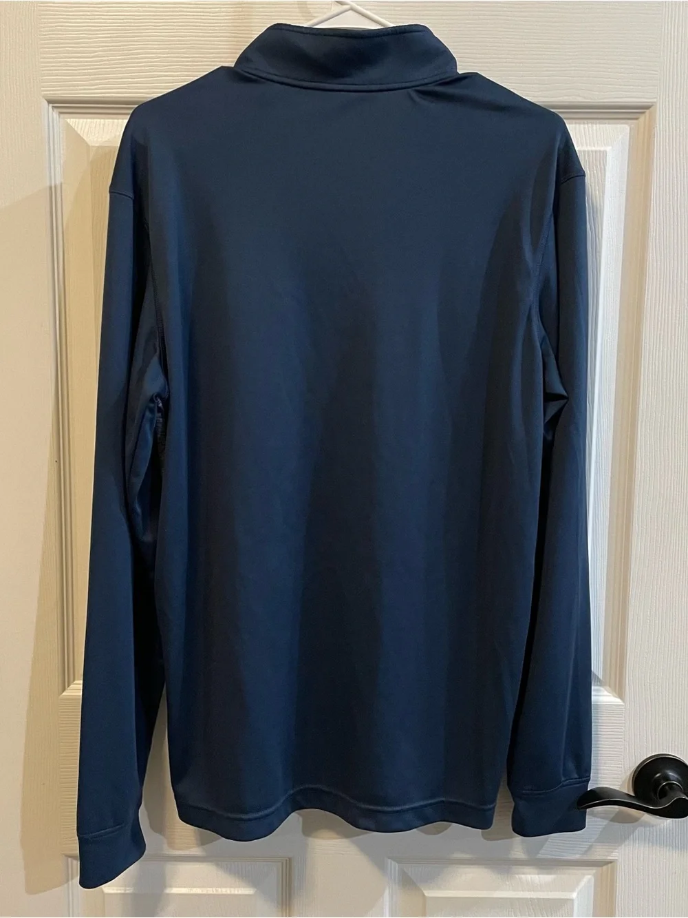 Adidas Golf Mens Medium Blue Space Dye 1/4 Zip Pullover Performance Long Sleeve